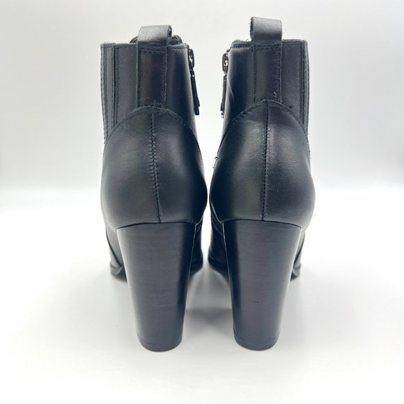 Blondo Womens Size 6.5 Black Leather Waterproof Block Heel Ankle Boots Shoes - Picture 7 of 12